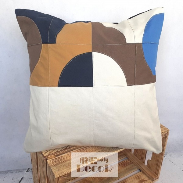 Poszewka dekoracyjna retro ecru 50x50cm