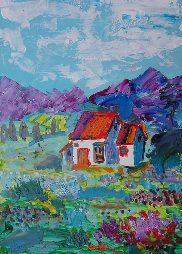 obraz polska wieś spokojna