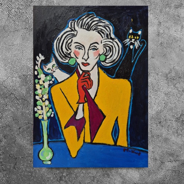 obraz olejny do salonu portret ekspresjonizm