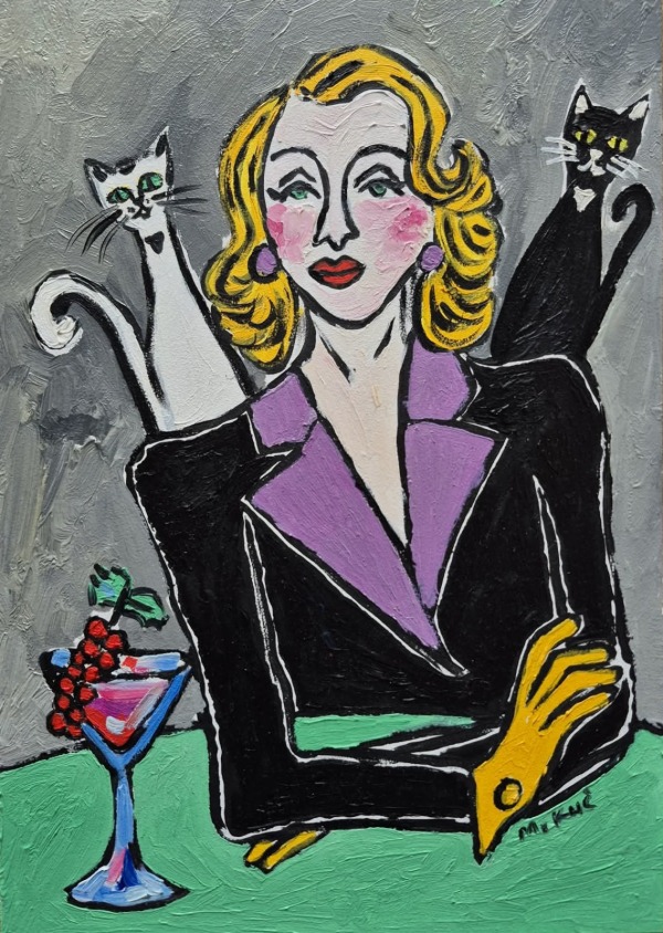 obraz olejny do salonu portret ekspresjonizm