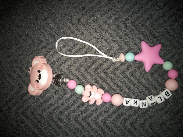 Zawieszka do smoczka , dowolne imię