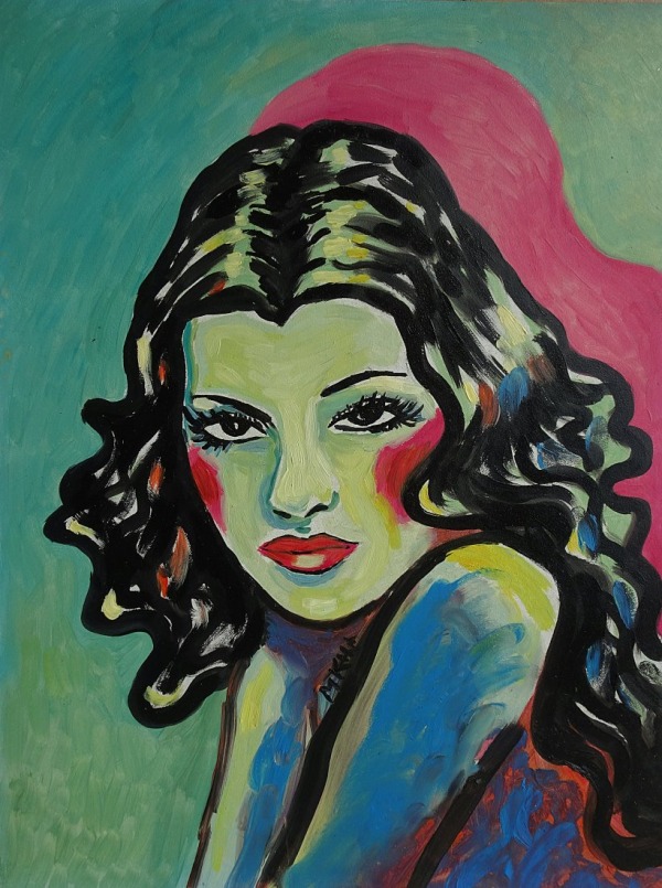 obraz portret kobiety gilda rita hayworth