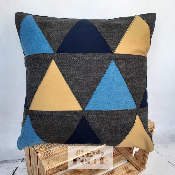 Poszewka dekoracyjna geometryczne wzory 50x50cm