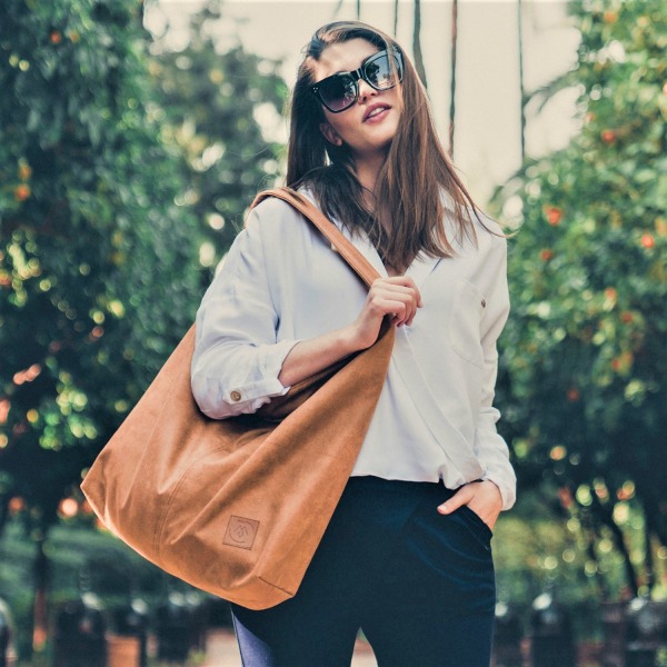 Torba typu worek z eko zamszu