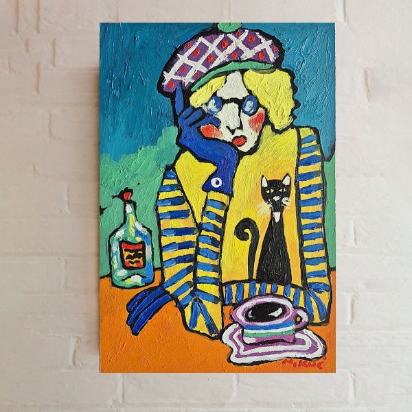 obraz olejny do salonu portret ekspresjonizm